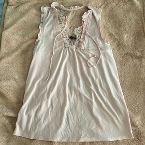 Express light pink tank top with lace